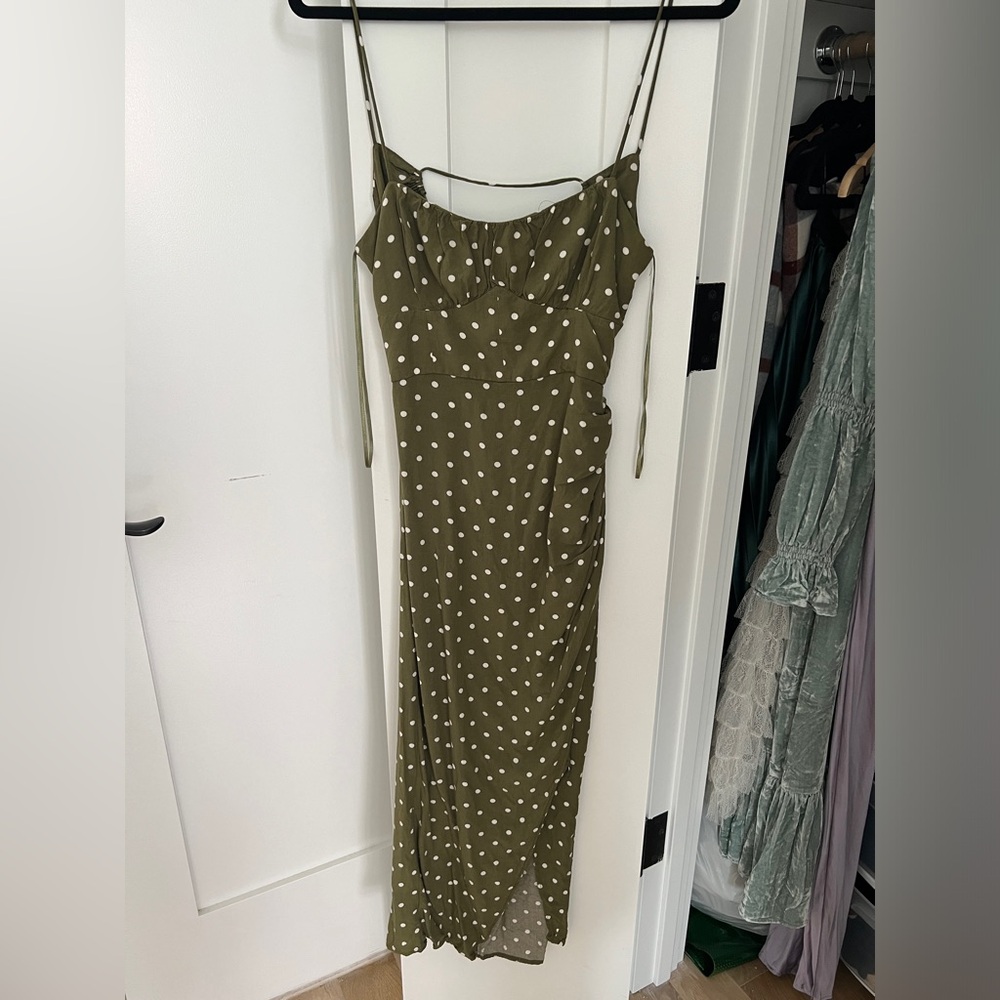 Zara polka dot green dress (size 4)